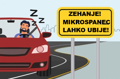 Mikro spanje  med vožnjo avtomobila